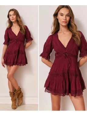 NWT Loveshackfancy Lilias Cotton Mini Dress